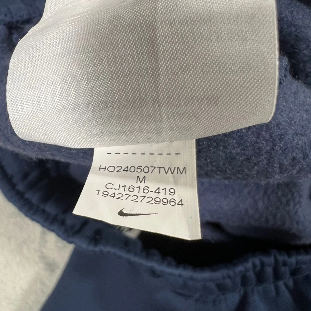 NIKE Jogger Sweatpants Mens M Navy Blue Encore CJ1616-419‎ Fleece Comfy